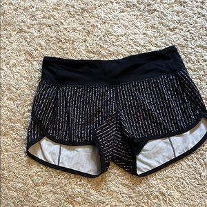 Lululemon Athletica Black and White Athletic Shorts